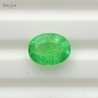 Precious Emerald Faceted 8.28x6.87MM Oval Cut Gemstone for Sale, 1 Piece