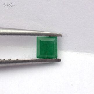 AAA Grade Natural Emerald Square Cut 5mm Faceted Gemstone for Sale at Discount Price, 1 Piece