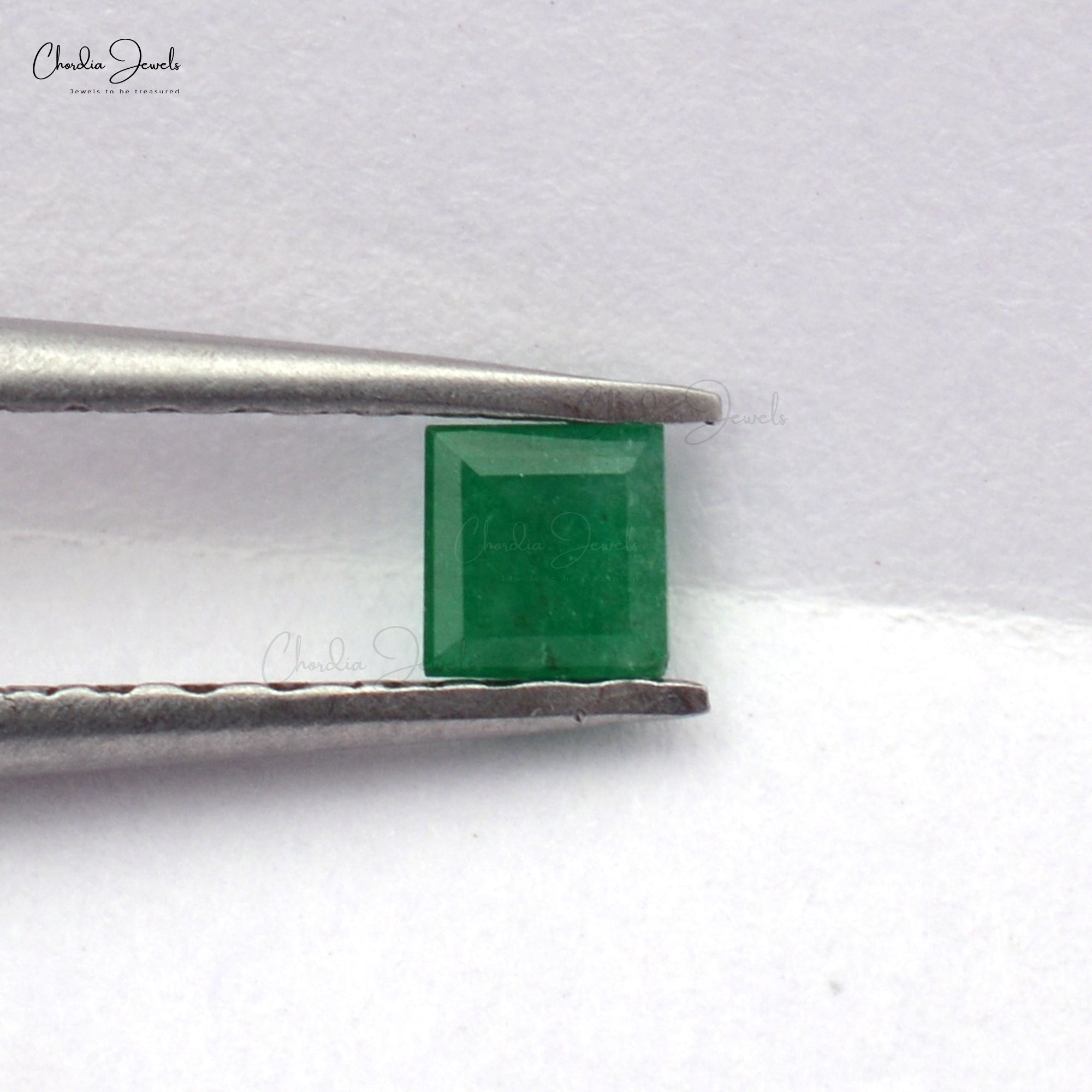 AAA Grade Natural Emerald Square Cut 5mm Faceted Gemstone for Sale at Discount Price, 1 Piece