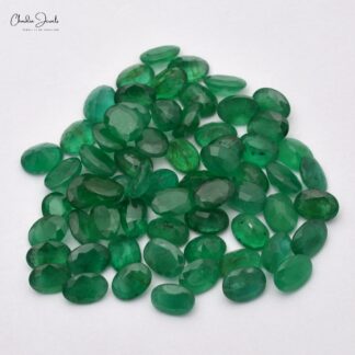 High Quality 8x6mm Natural Emerald Gemstone Manufacturer From India, 1 Piece