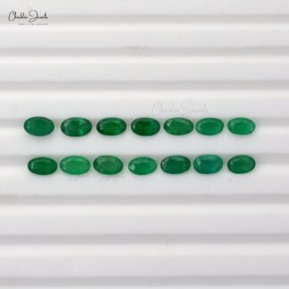 Natural 3x2mm AAA Grade Zambian Emerald Oval Cut Loose Gemstone, 1 Piece