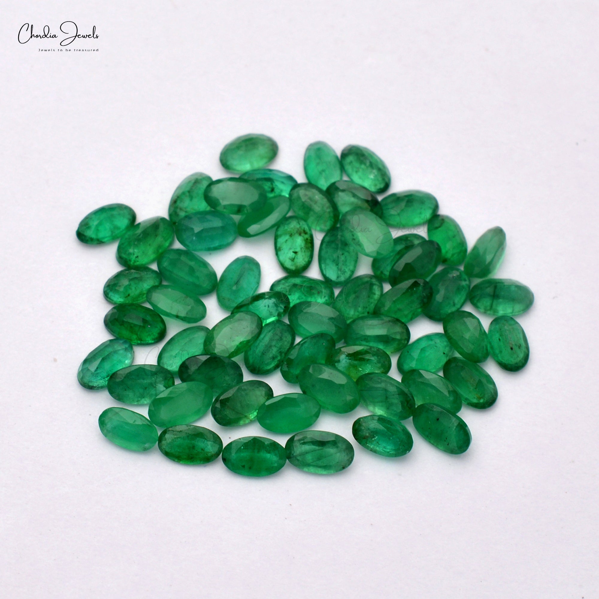 Top Grade 5x3mm Zambian Natural Emerald Oval Cut Gemstone for Jewelry Making, 1 Piece