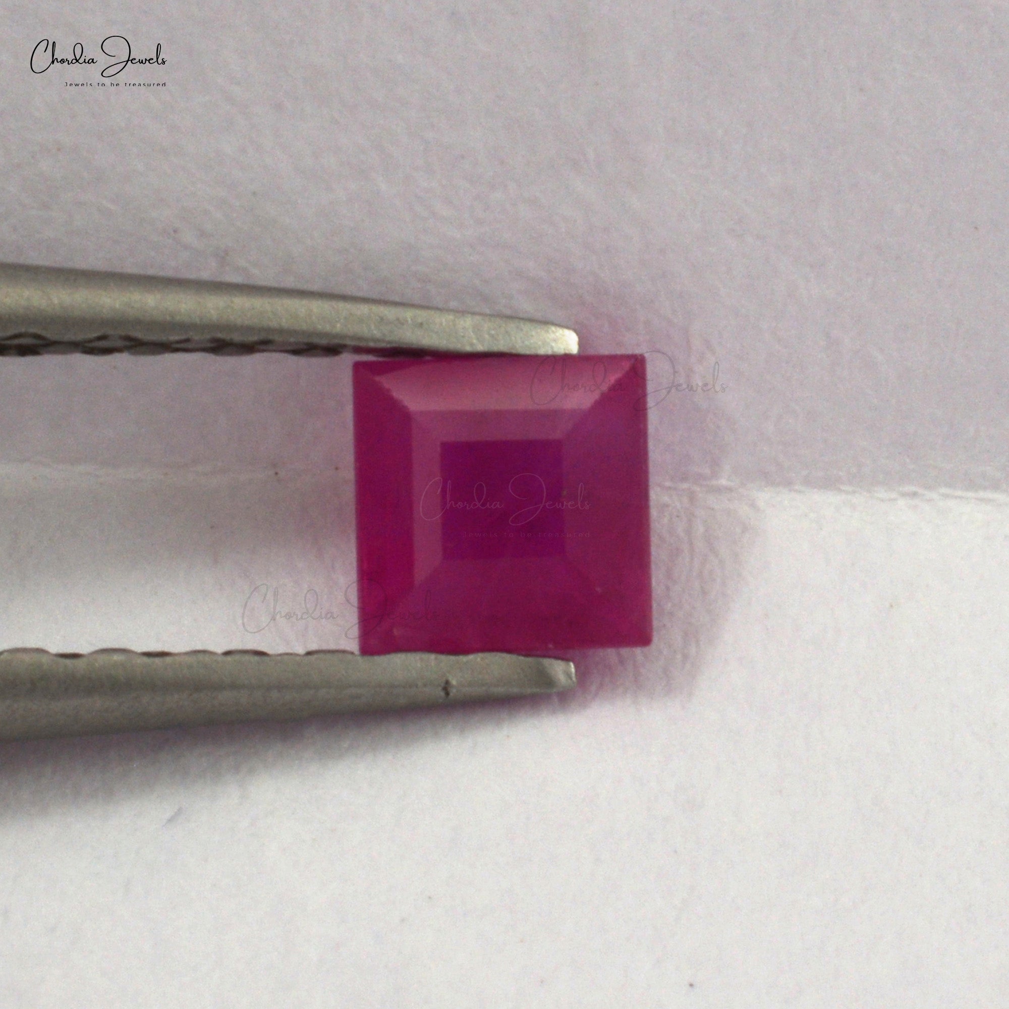 4mm Fine Quality Ruby Square Natural Loose Gemstone At Discount Price, 1 Piece
