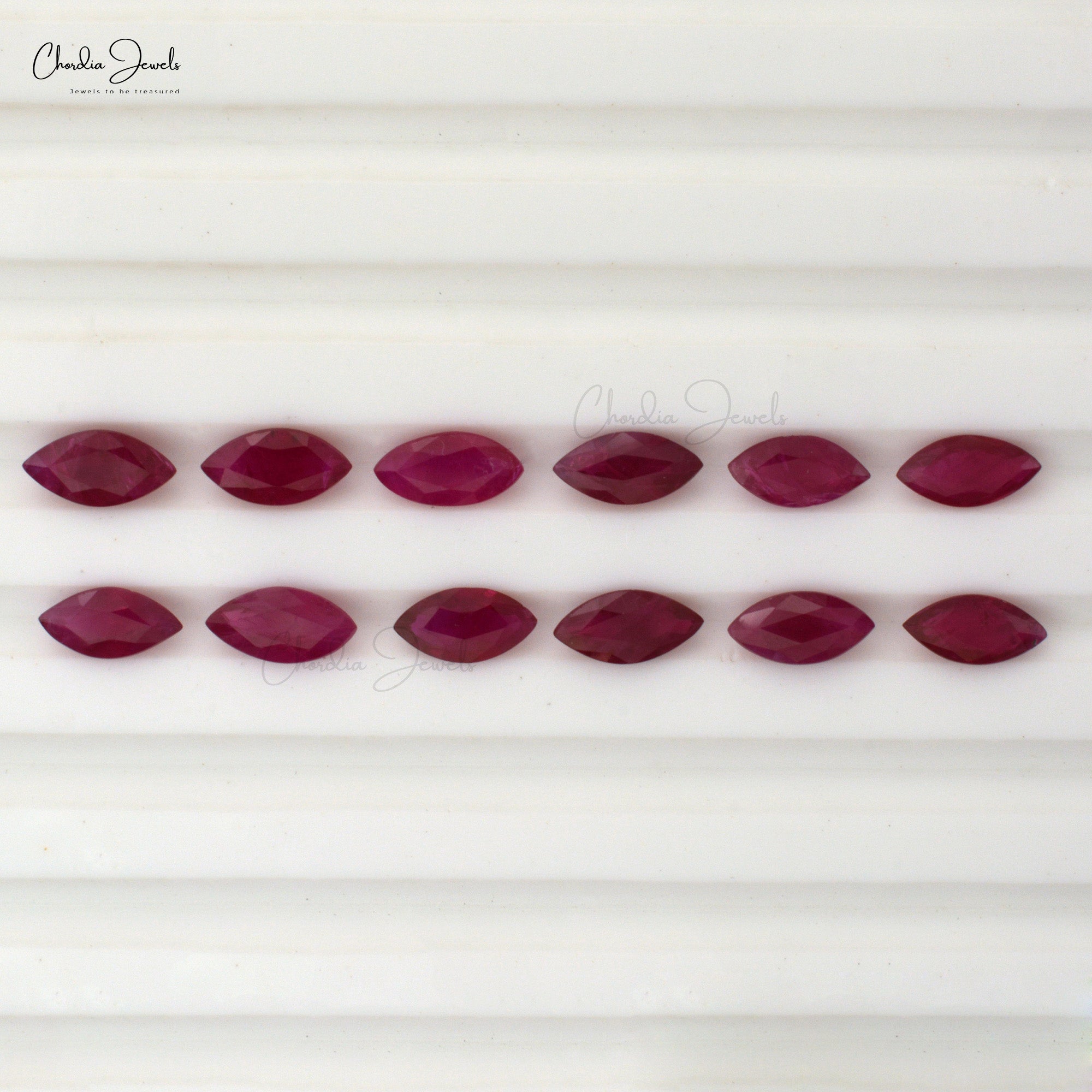 6×3 mm Ruby Marquise Precious Gemstone, 1 Piece