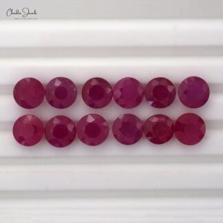 Ruby Round Brilliant Cut 4.50mm Precious Stone, 1 Piece