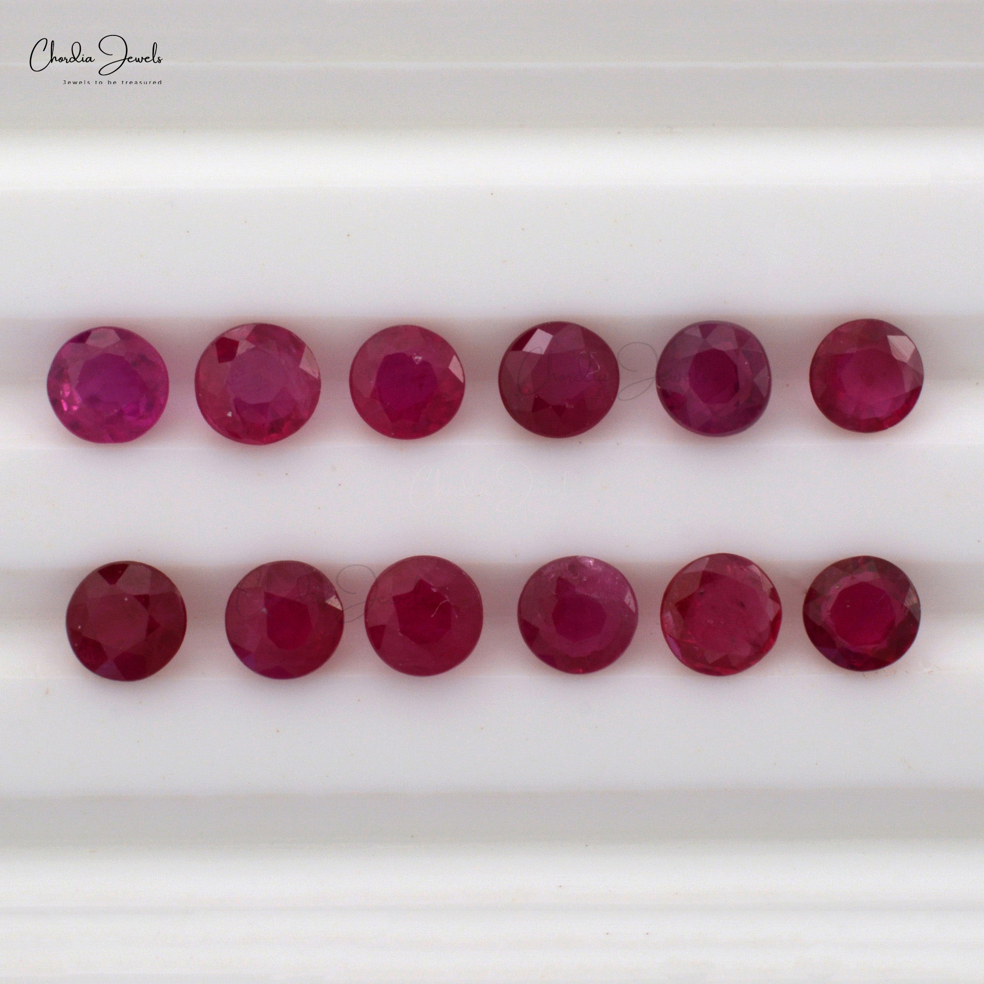 Precious Gemstone 2.60 mm – 2.90 mm Round Brilliant Cut Ruby For Jewelry, 1 Piece