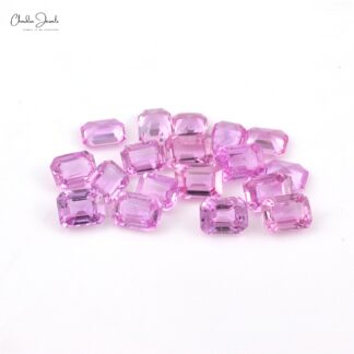 Top Quality Loose Pink Sapphire Emerald Cut 8x6mm, 1piece