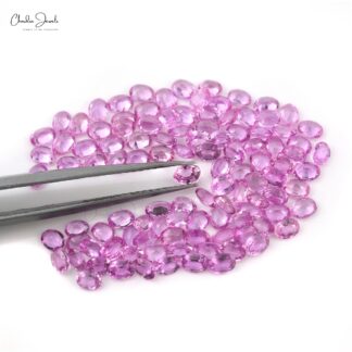 4x3mm Pink Sapphire Oval Cut Loose Gemstone, 1 Piece