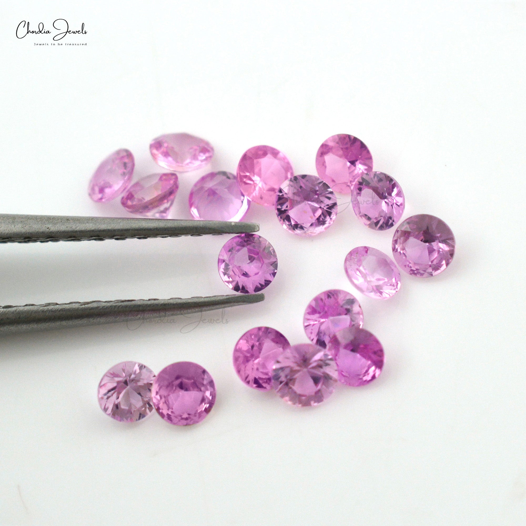 3 mm / 3.50 mm Round Brilliant Cut Natural Pink Sapphire Precious Gemstone Jewelry, 1 Piece