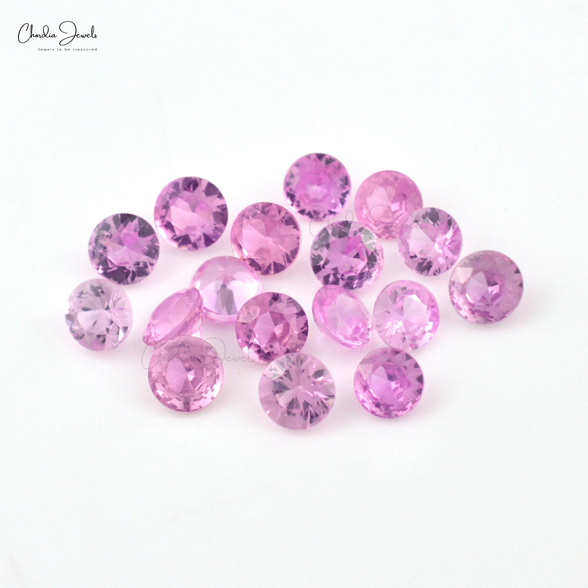 4mm , 4.50mm Top Quality Clean Pink Spaphire Round Loose Gemstone, 1 Piece