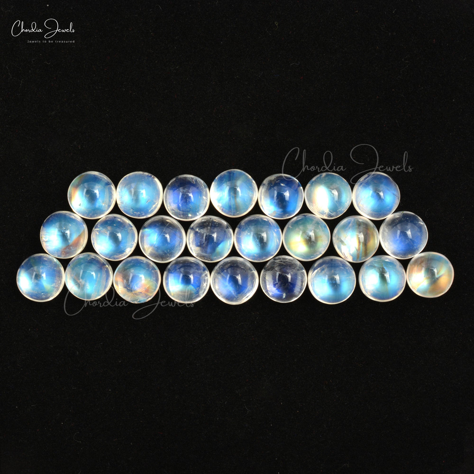 Fine Quality 6mm Natural Moonstone Round Cabochon Gemstone For Making Jewelry