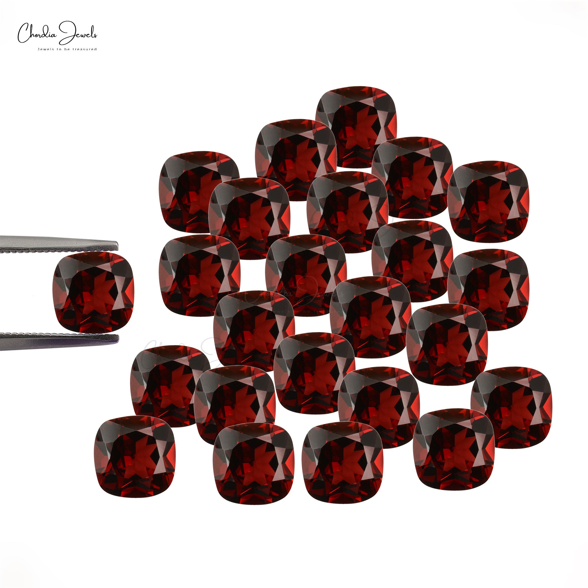 January Birthstone 7MM Cushion Cut Garnet for Jewelry Settings, 1 Piece