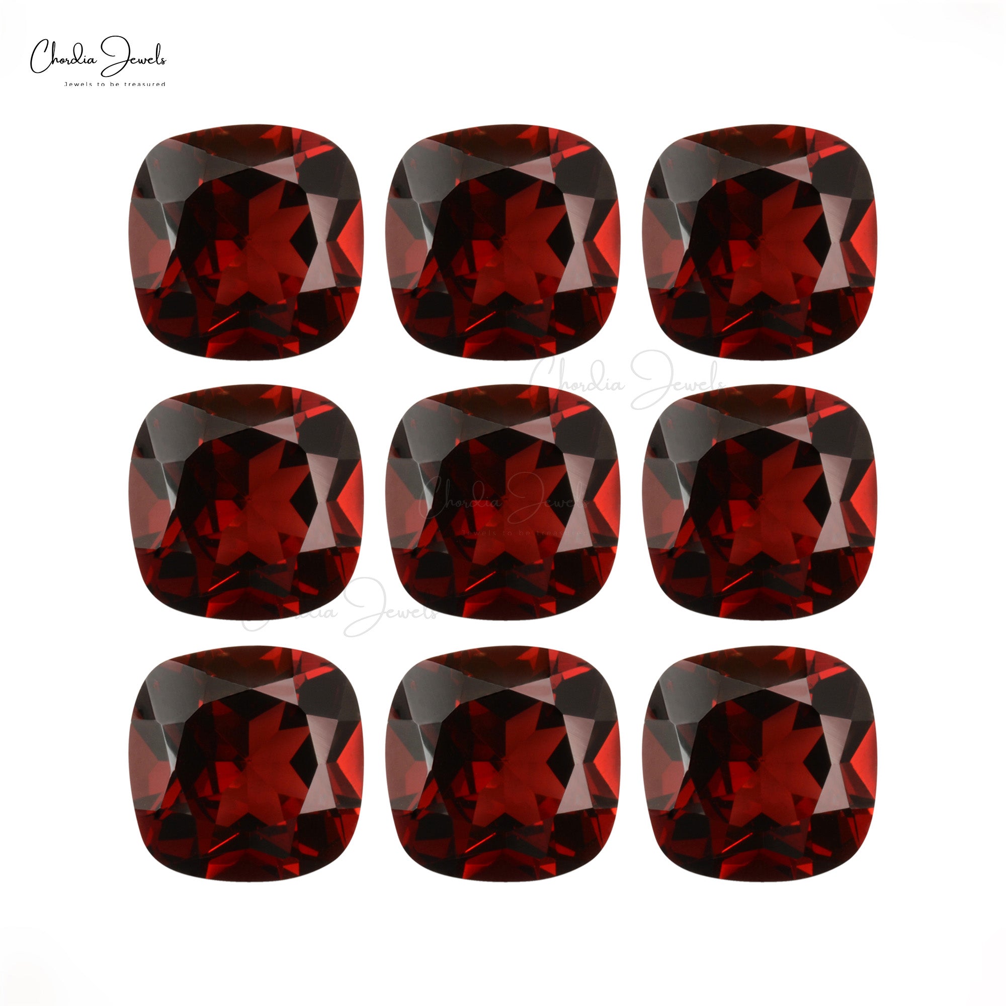Semi Precious Gemstone 4MM Genuine Garnet Cut for Making Jewelry, 1 Piece