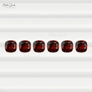 Super Fine Garnet 6MM Cushion Faceted Loose Gemstone at Discount Price, 1 Piece