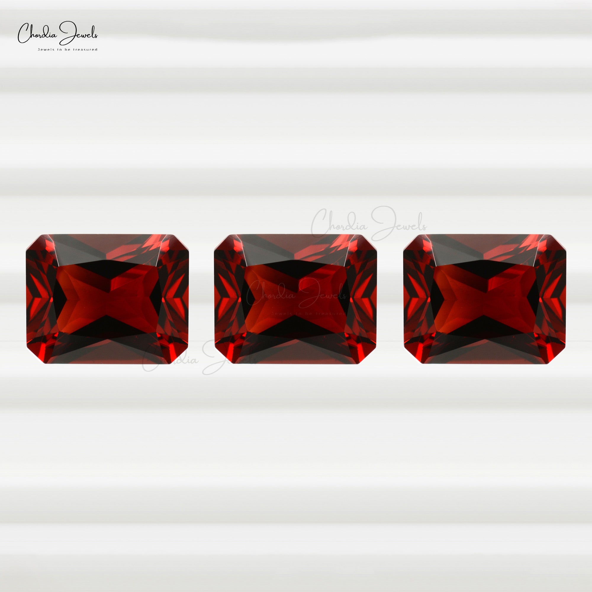 Natural Garnet Faceted Gemstone 8X6MM Emerald Cut at Discount Price, 1 Piece