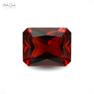 Genuine Mozambique Garnet AAA Emerald Cut Loose Gemstone for Wholesale, 1 Piece