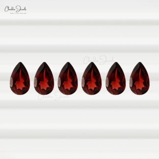 Faceted Garnet Pear Cut Semi Precious Loose Gemstone at Discount Price, 1 Piece