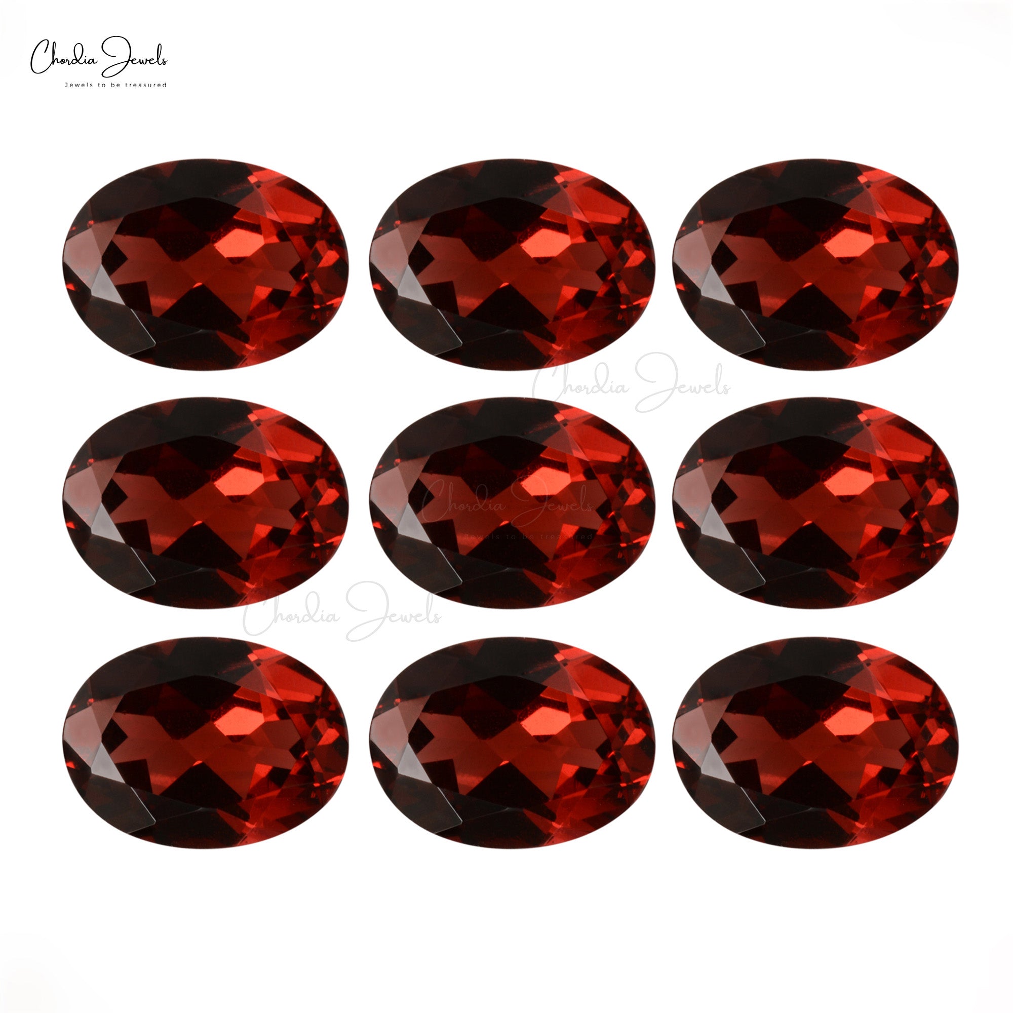 8×6 mm AAA Quality Red Garnet Oval Faceted Fine Gemstone Bulk Price, 1 Piece