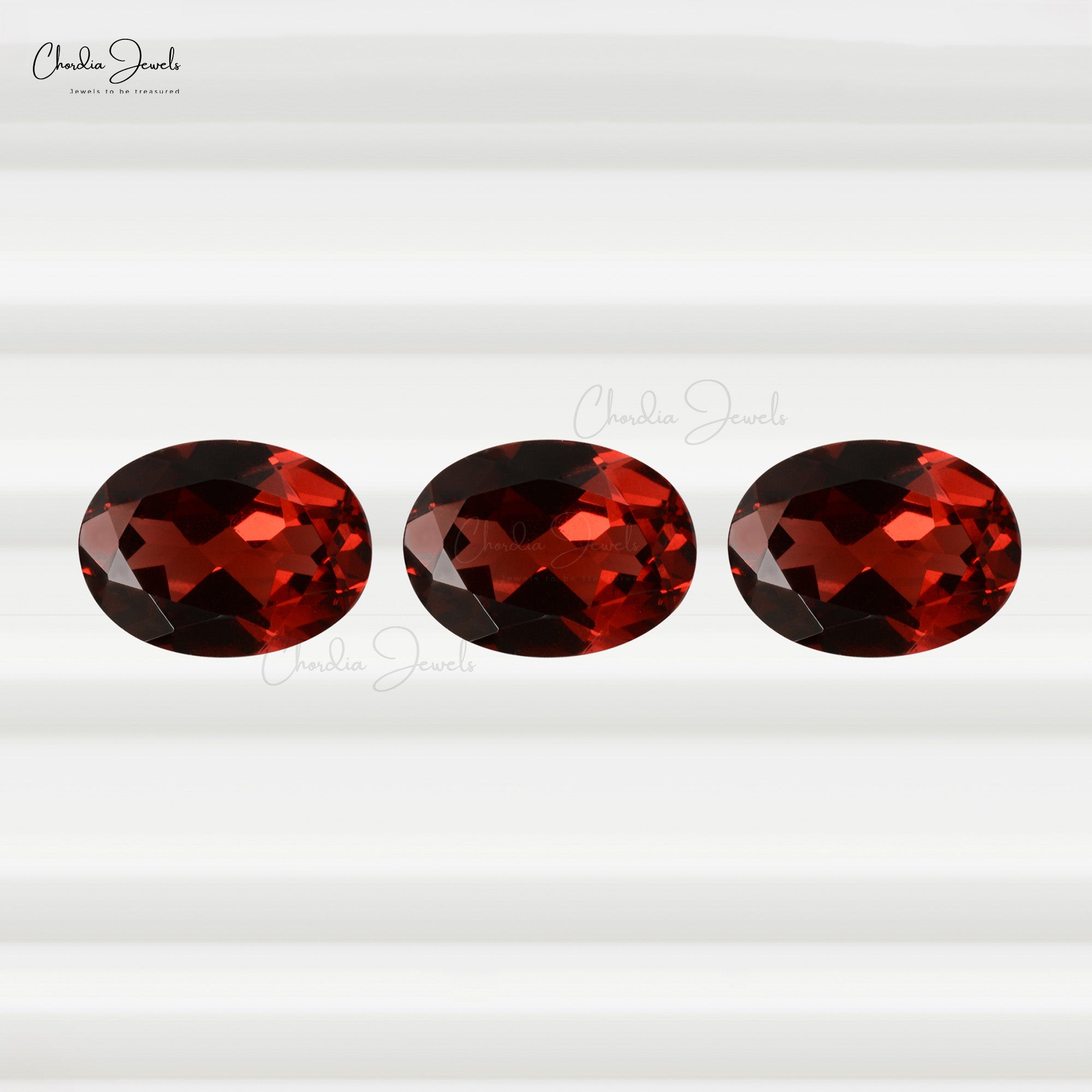 2 Carat 9×7 mm Size Red Garnet Oval Cut Loose Gemstone for Pendant, 1 Piece