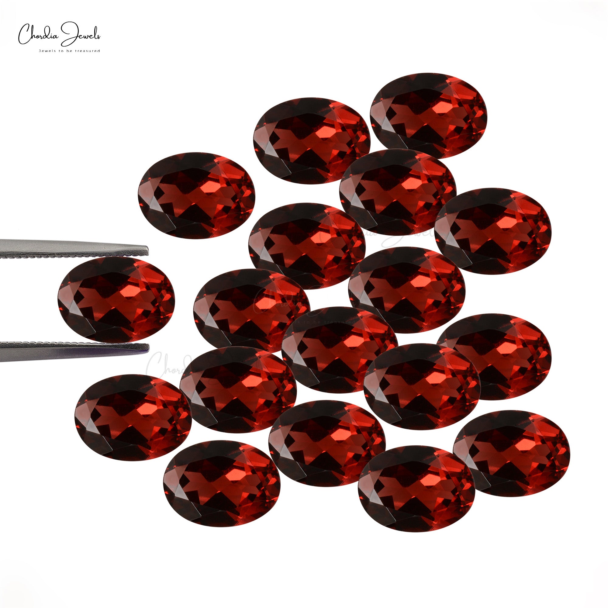5×4 mm Super Flawless Red Garnet Oval Cut Loose Gemstone for Sale, 1 Piece