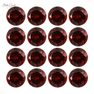 Super Flawless January Birthstone 8 mm Round Cut Garnet for Jewelry, 1 piece