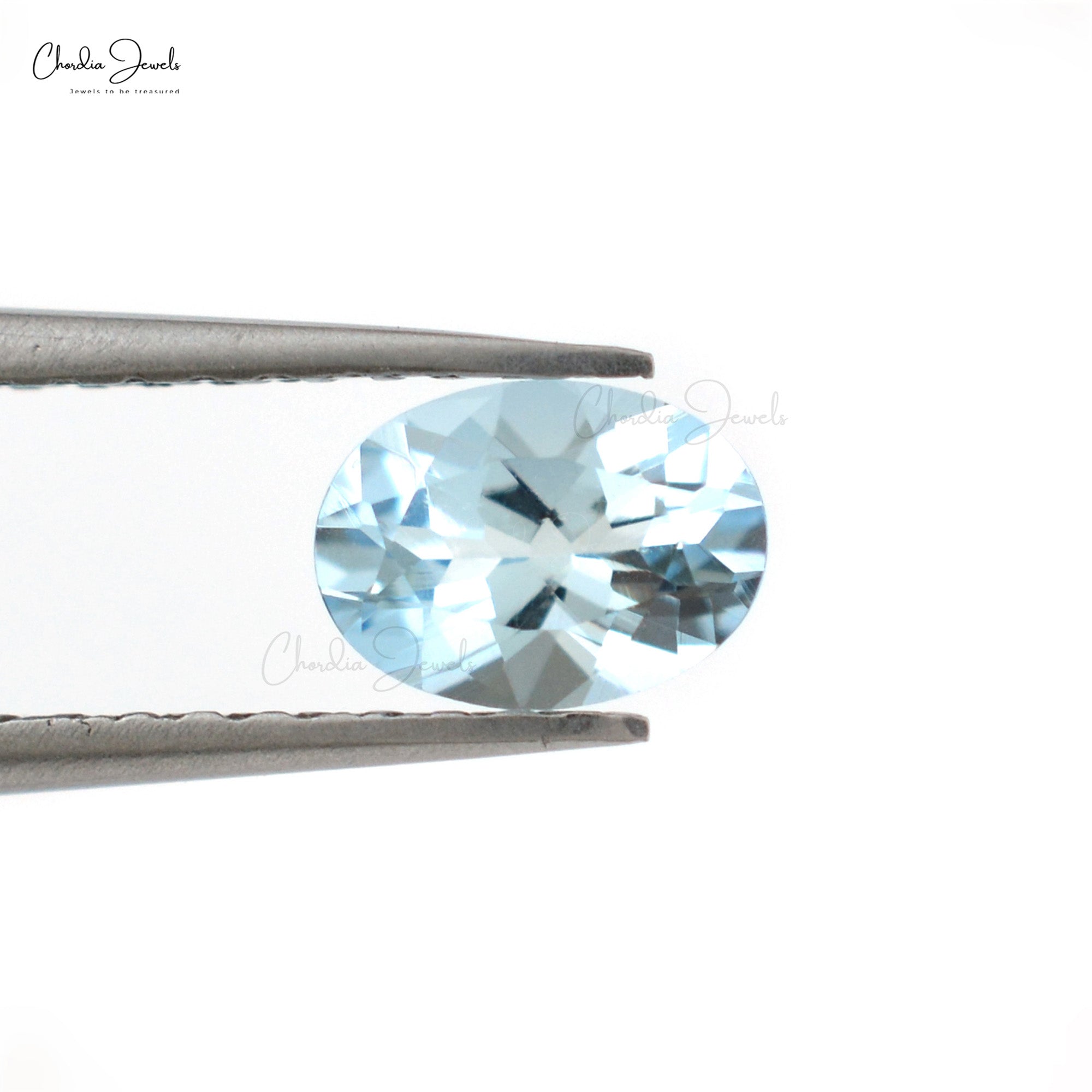 AA Quality 10×8 Oval Faceted Semi Precious Brazilian Aquamarine Gemstone, 1 Piece