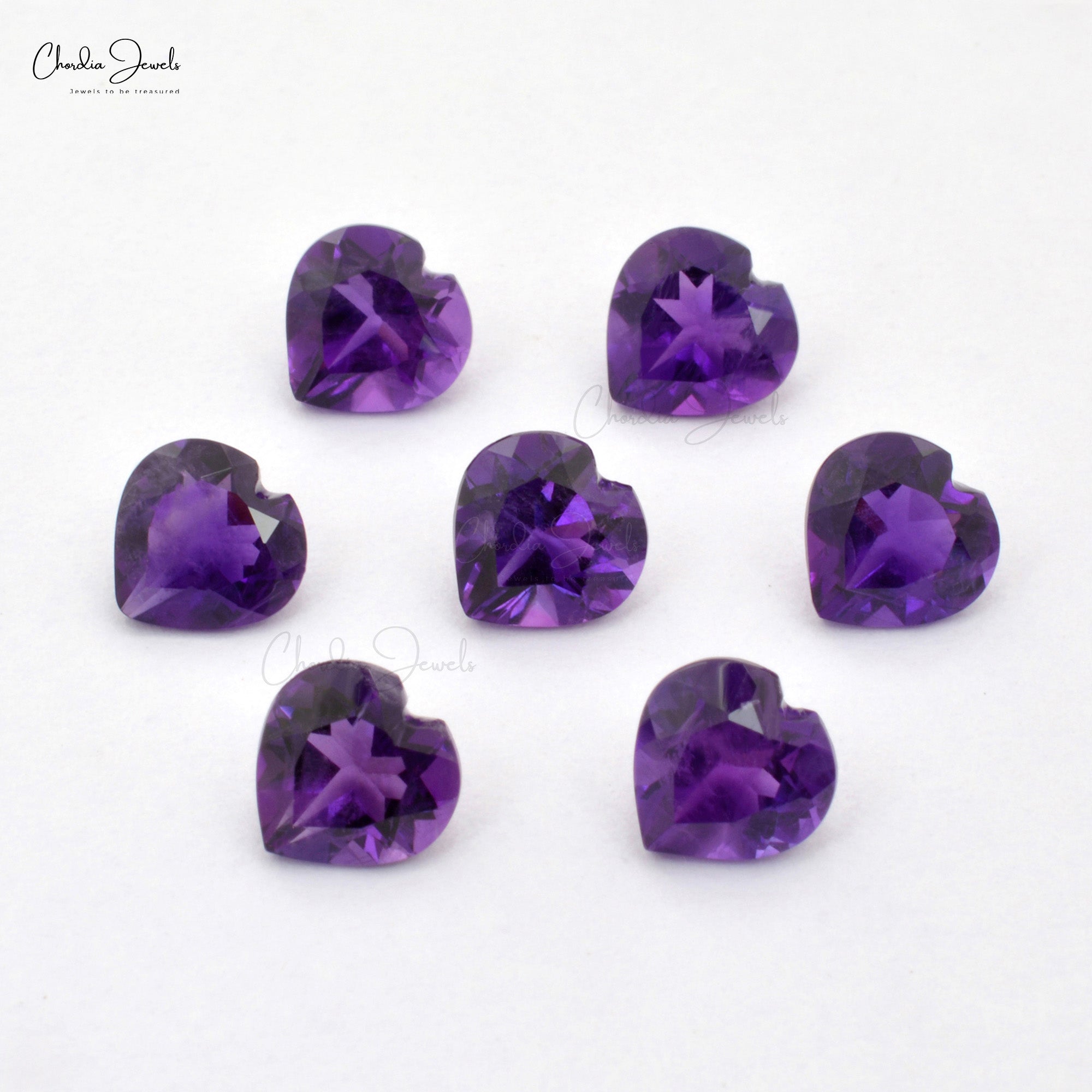 4MM High Grade Amethyst Heart Faceted Cut Gemstone for Sale, 1 Piece