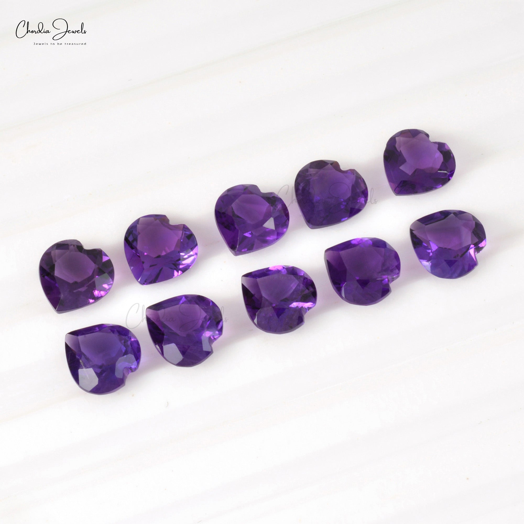6MM AAA Quality Amethyst Heart Cut Wholesale Price Gemstone, 1 Piece
