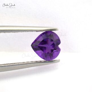 Wholesale 100% Natural Amethyst 3MM Heart Cut Loose gemstone, 1 Piece