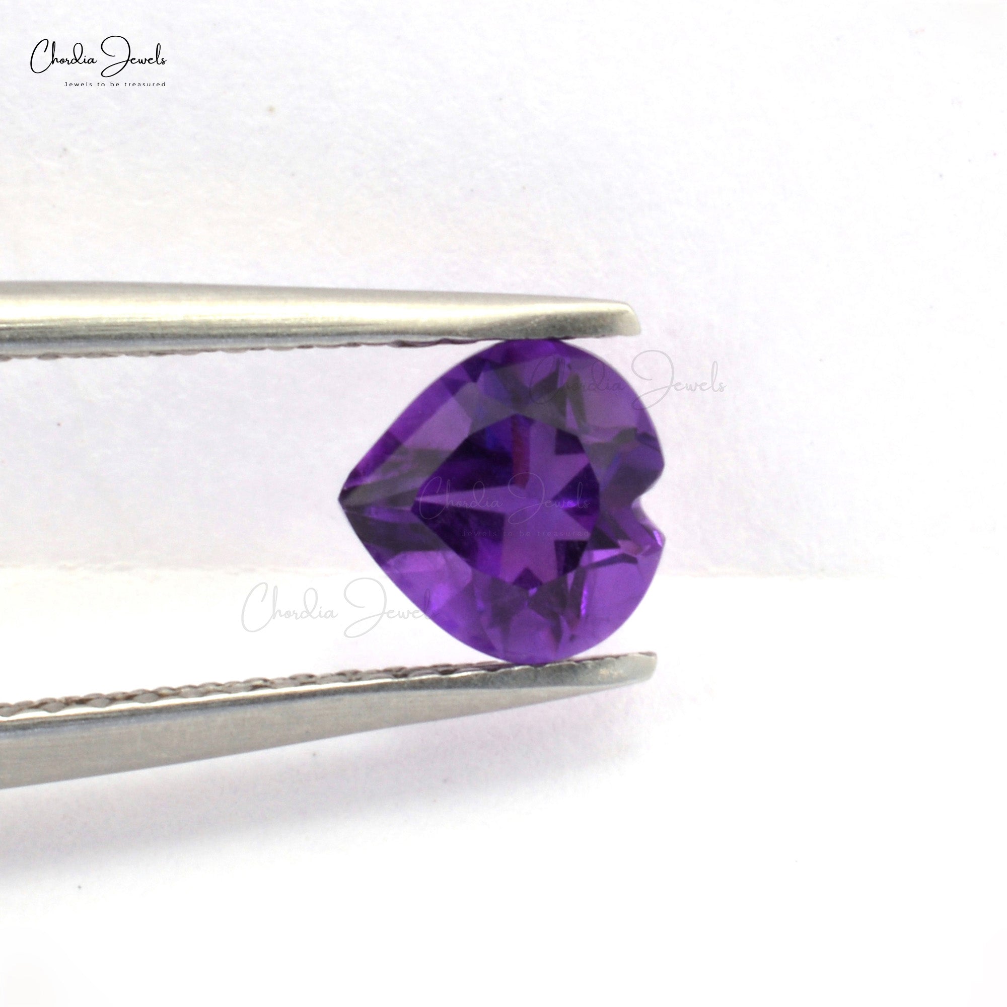 Wholesale 100% Natural Amethyst 3MM Heart Cut Loose gemstone, 1 Piece