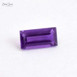 7×3.50 MM Natural Baguette Cut Amethyst Faceted Gemstone for Necklace, 1 piece
