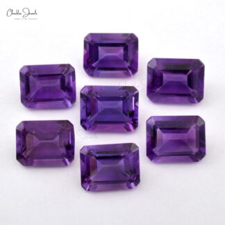 9x7MM 100% Natural African Amethyst Octagon Cut AAA Quality Loose Gemstone , 1 Piece