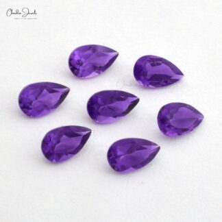 5x3 MM Genuine AAA Quality African Amethyst Pear Cut Semi Precious Gemstone, 1 Piece