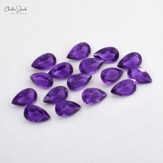 Top Quality Natural African Amethyst 6x4 MM Pear Excellent Cut Loose Gemstone, 1 Piece