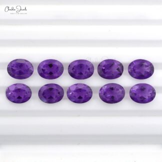 2.45 Carats 100% Natural African Amethyst Oval Faceted Semi Precious Loose Gemstone , 1 Piece