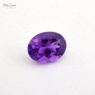 9x7MM Natural AAA Quality African Amethyst Oval Cut Loose Gemstone for Ring , 1 Piece