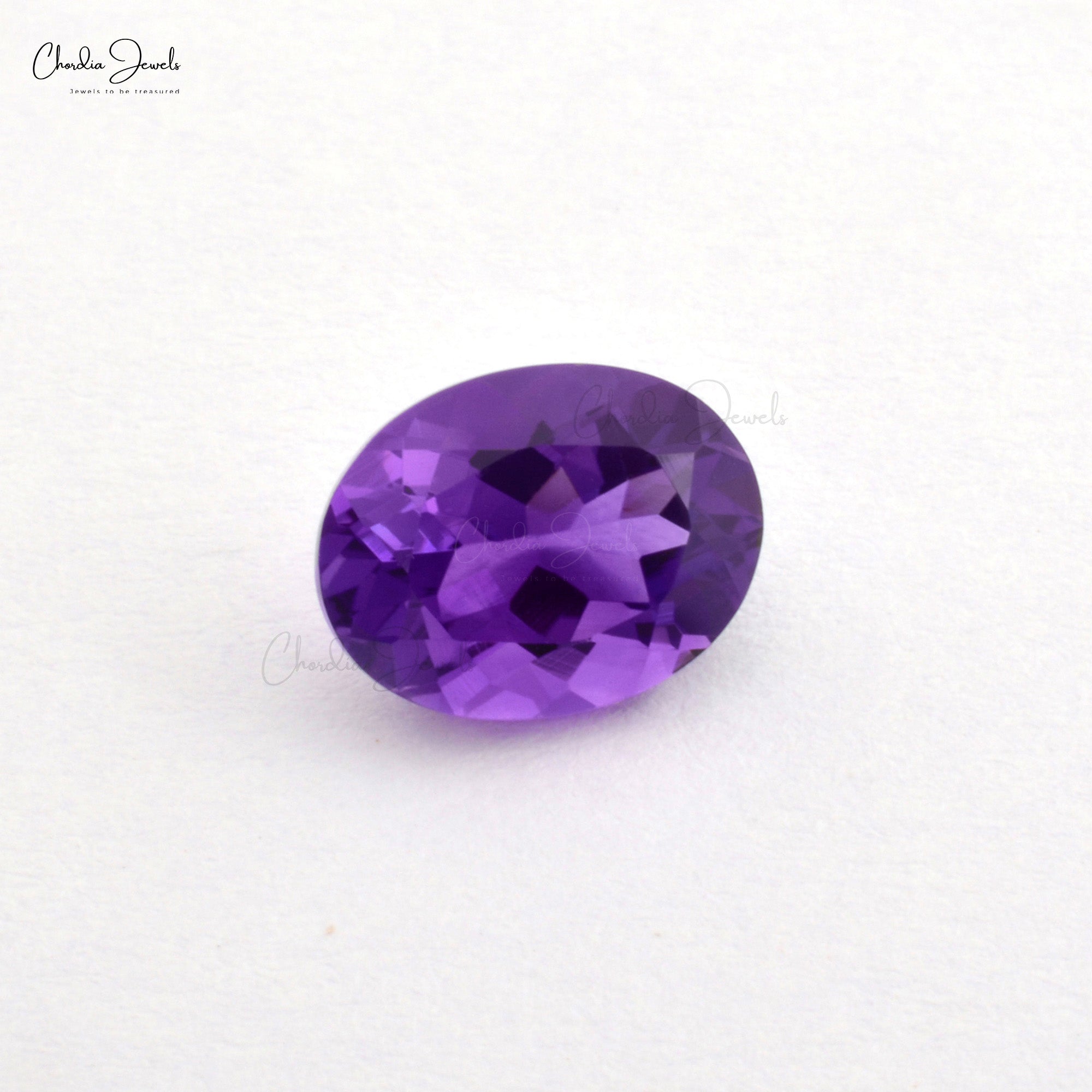 9x7MM Natural AAA Quality African Amethyst Oval Cut Loose Gemstone for Ring , 1 Piece