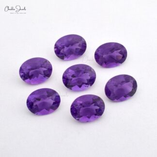 9x7MM Natural AAA Quality African Amethyst Oval Cut Loose Gemstone for Ring , 1 Piece
