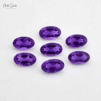 6x4 MM AAA Quality African Amethyst Oval Faceted Natural Gemstone
