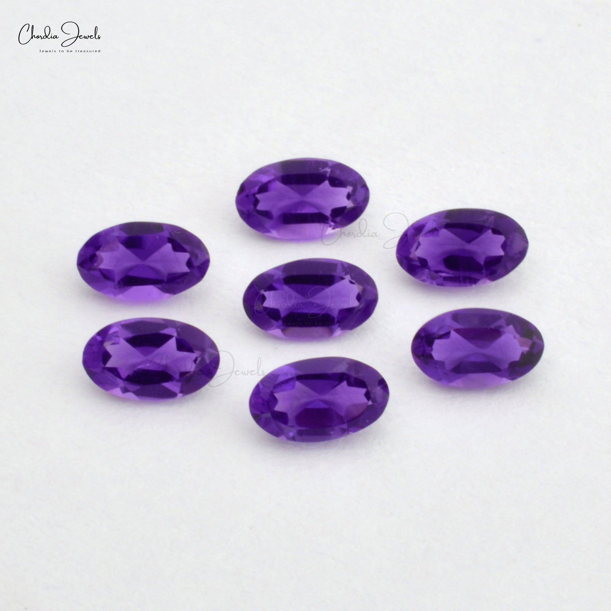 Natural 5×4 MM AAA Quality African Amethyst Oval Cut Loose Gemstone, 1 Piece