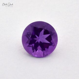 Genuine AAA African Amethyst Round Faceted 5.50 MM Semi Precious Gemstone, 1 Piece