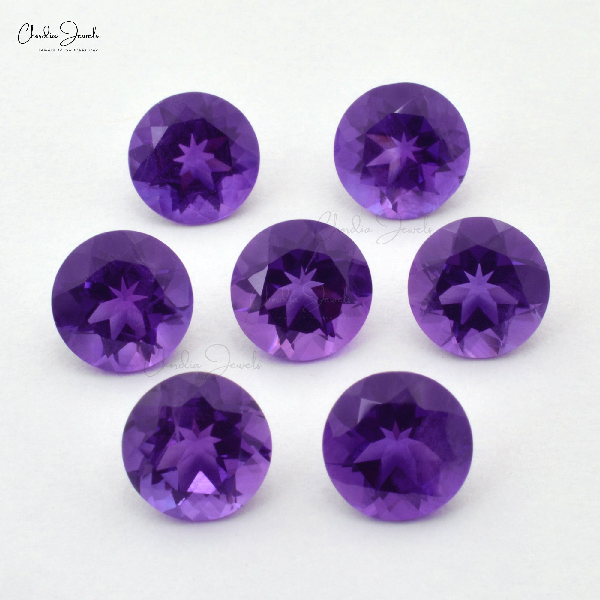 6MM Natural AAA Quality African Amethyst Round Excellent Cut Loose Gemstone For Ring, 1 Piece