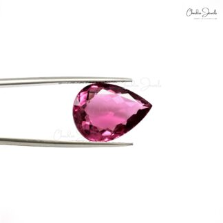 100% Natural High Quality Rubellite Tourmaline 19×7.20 MM Pear Cut Gemstone, 1 Piece