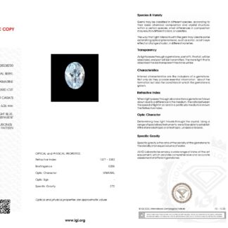 Aquamarine Oval Cut Loose gemstones