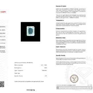 Aquamarine Octagon Cut Gemstones for Ring Making