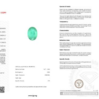 Natural 3.10 Carat AAA Zambian Emerald Oval Cut Gemstone at Discount Price, 1 Piece