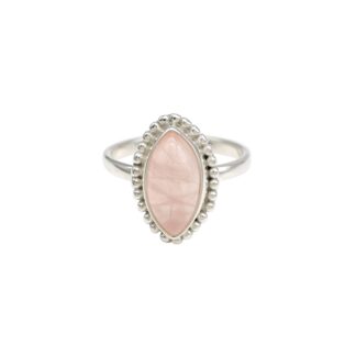 Top Quality 3.8 Ct Rose Quartz 925 Sterling Silver Solitaire Gemstone Rings For Women