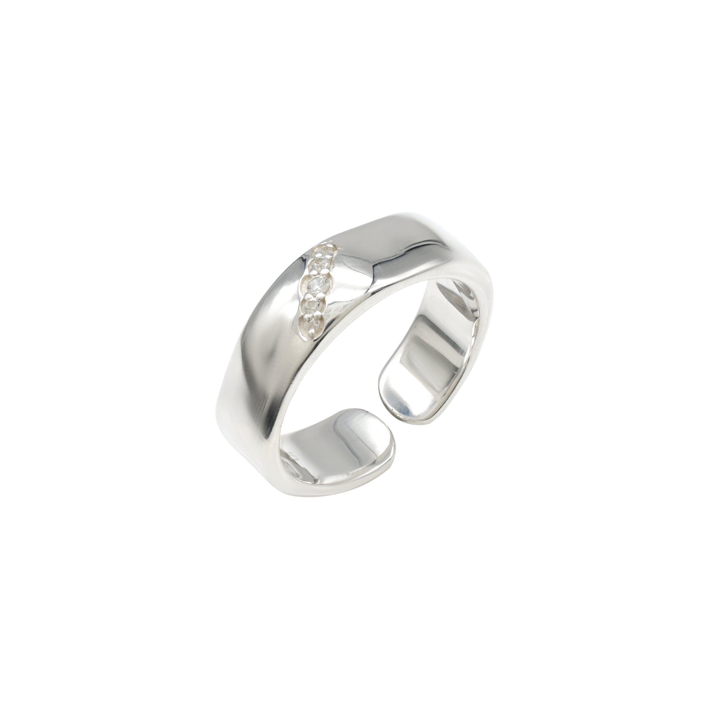 Brilliant Cut Pave Set Ring In 925 Sterling Silver Cubic Zircon Minimalist Rings