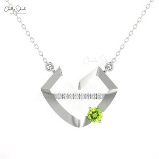 Dainty Diamond Lips Necklace In Solid 14k Gold Periodt 4mm Gemstone Hubb Chain Necklace